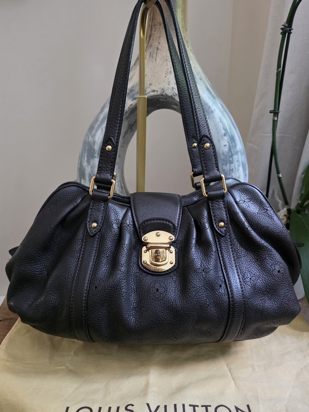 Louis Vuitton Mahena Lunar Brown Leather with Gold Hardware